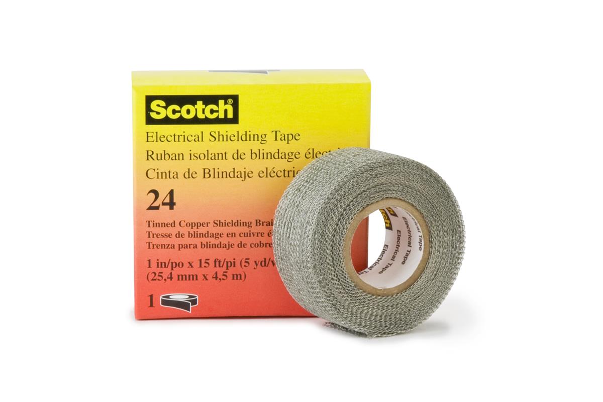 Scotch® 电气屏蔽带 24 - 1×15FT, 1英寸×15英尺（25 毫米×4.6米）, 每箱50个